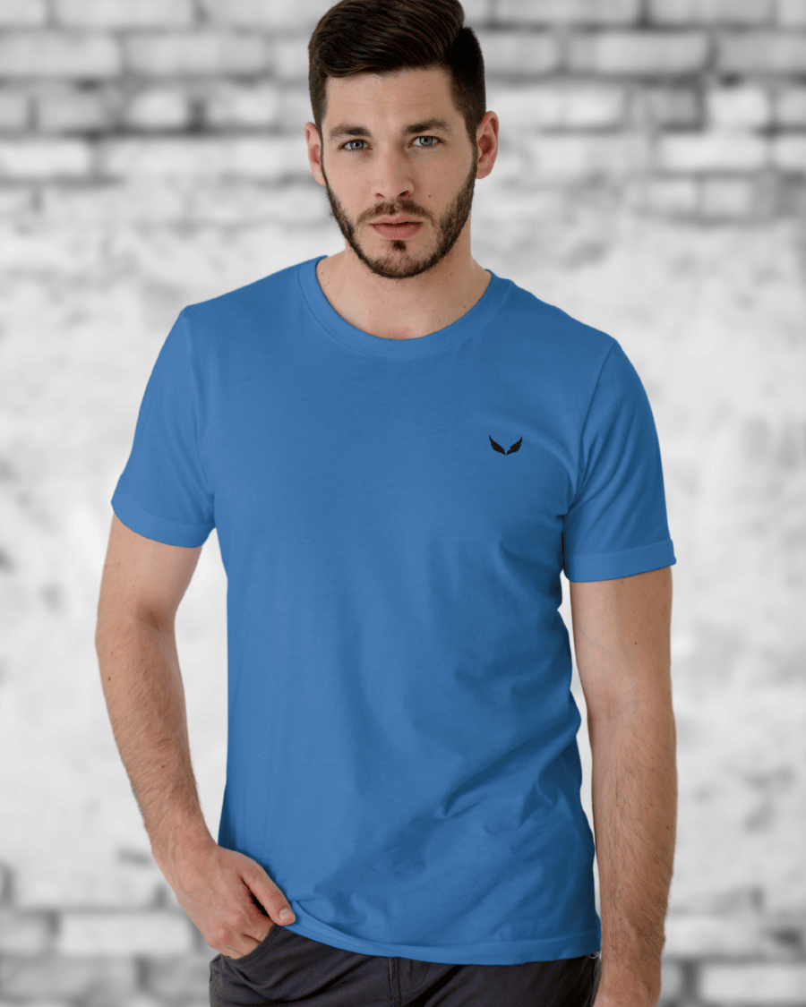 UNISEX PURE COTTON Regular Fit Classic Crew T-Shirt (Royal Blue)