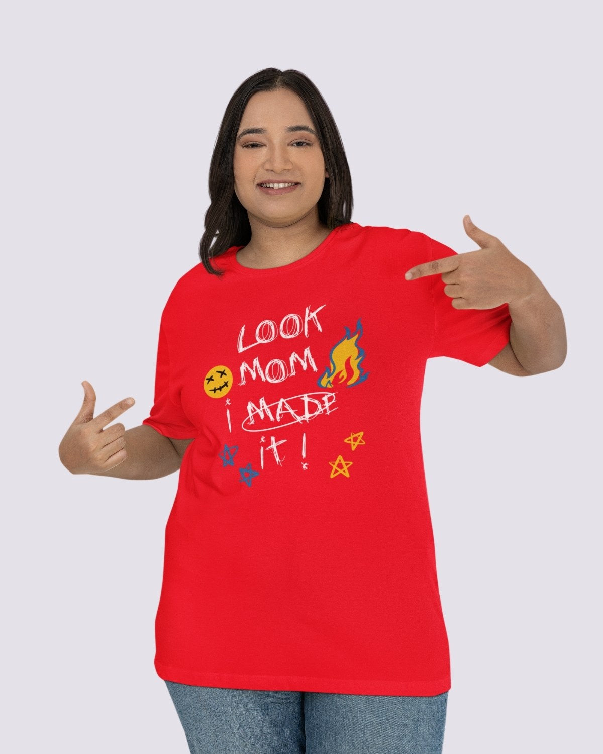 MOM Premium Women Oversize Tshirt (Red)