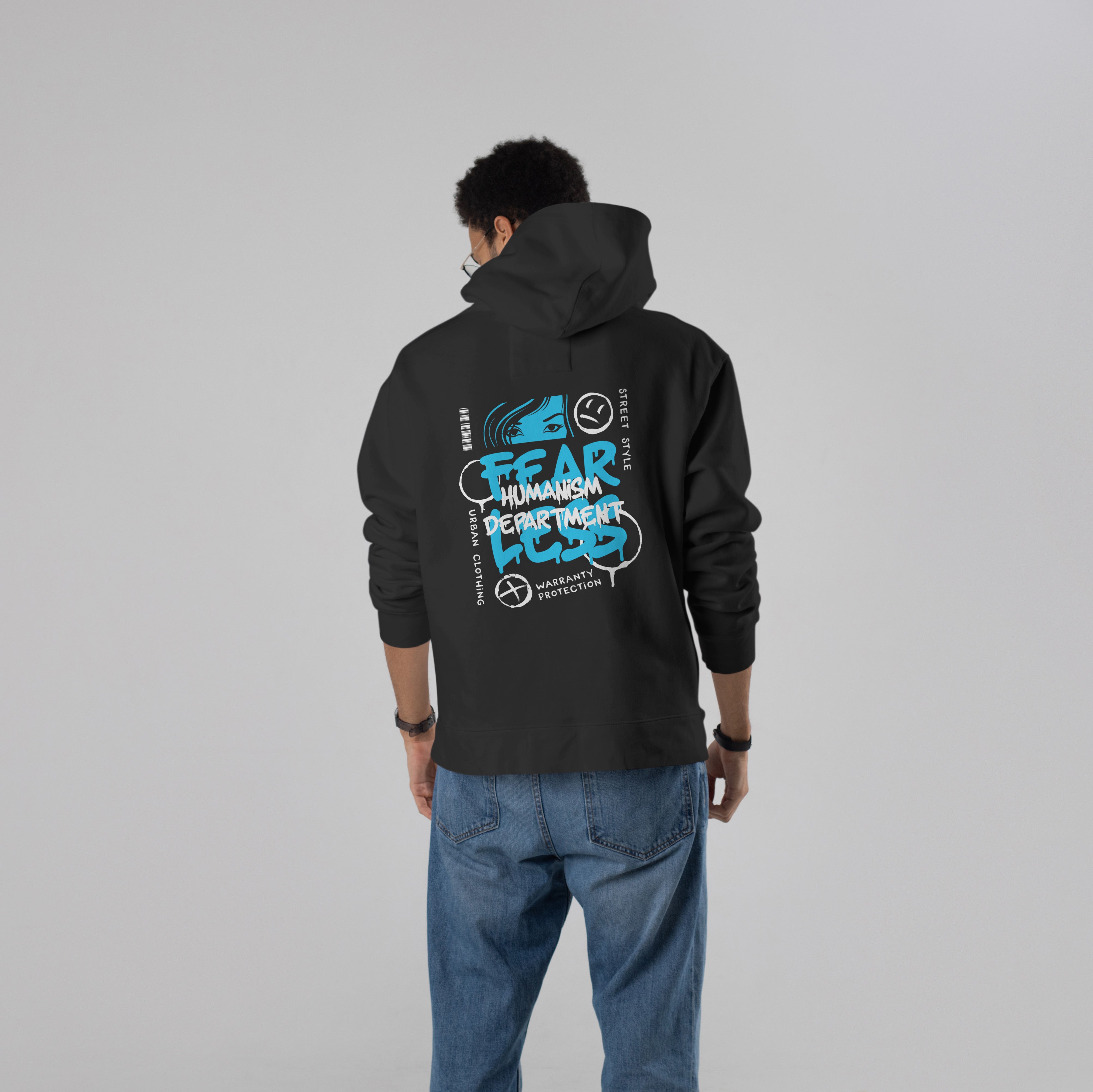 FEARLESS Premium Oversized Hoodie (Black)