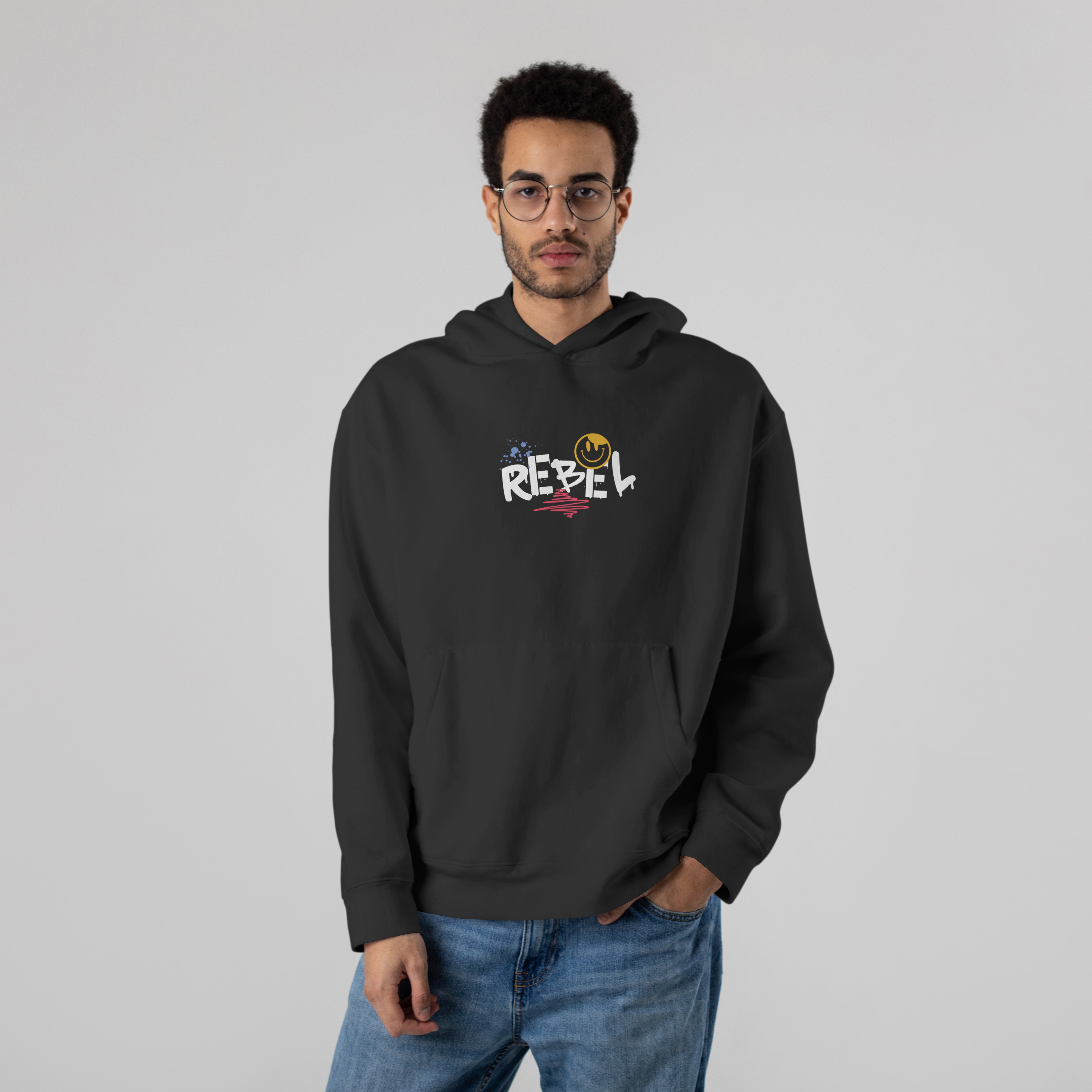 REBEL Premium Oversized Hoodie (Black)
