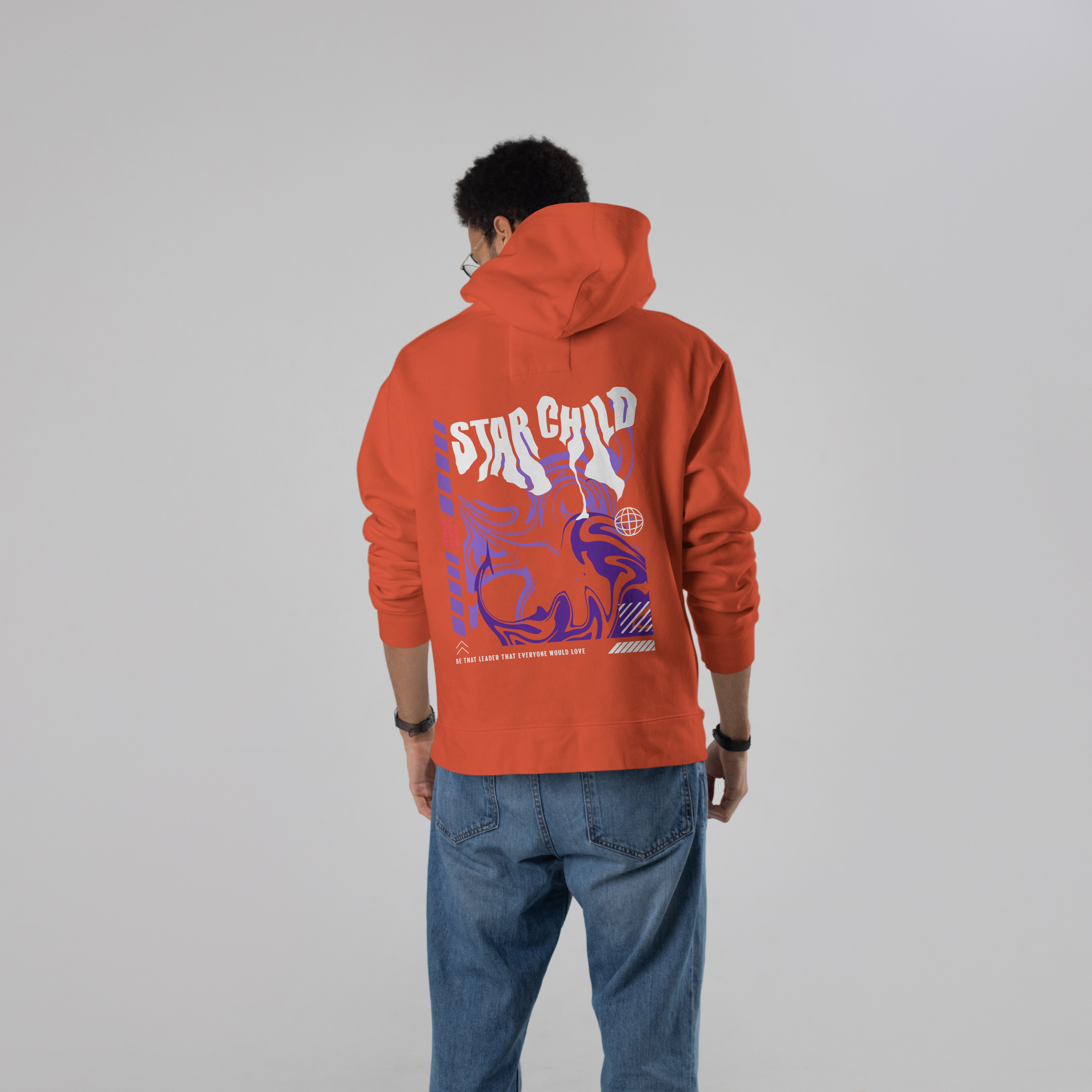 STAR CHILD Premium Oversized Hoodie (Orange)