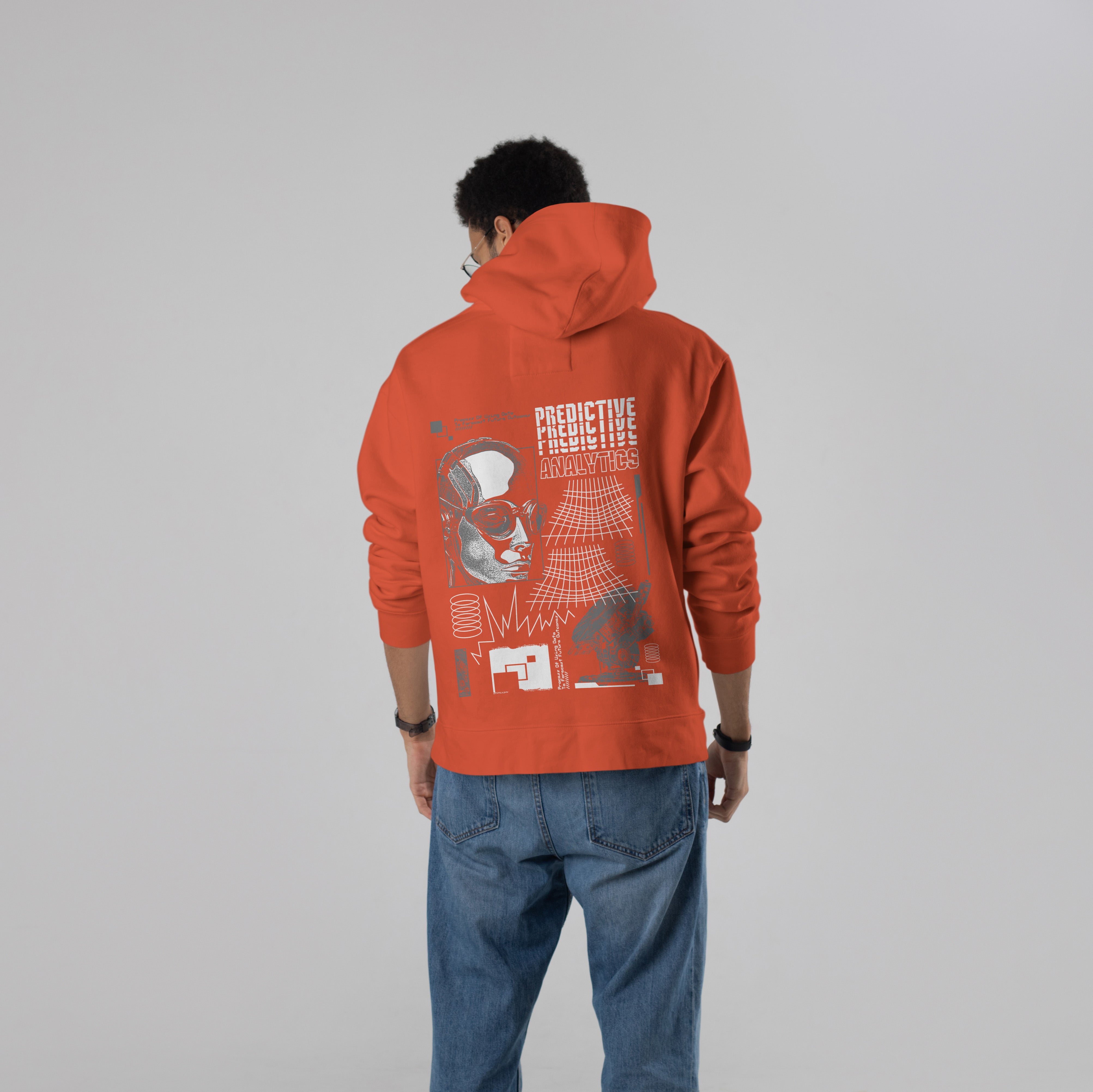 PREDICTIVE Premium Oversized Hoodie (Orange)