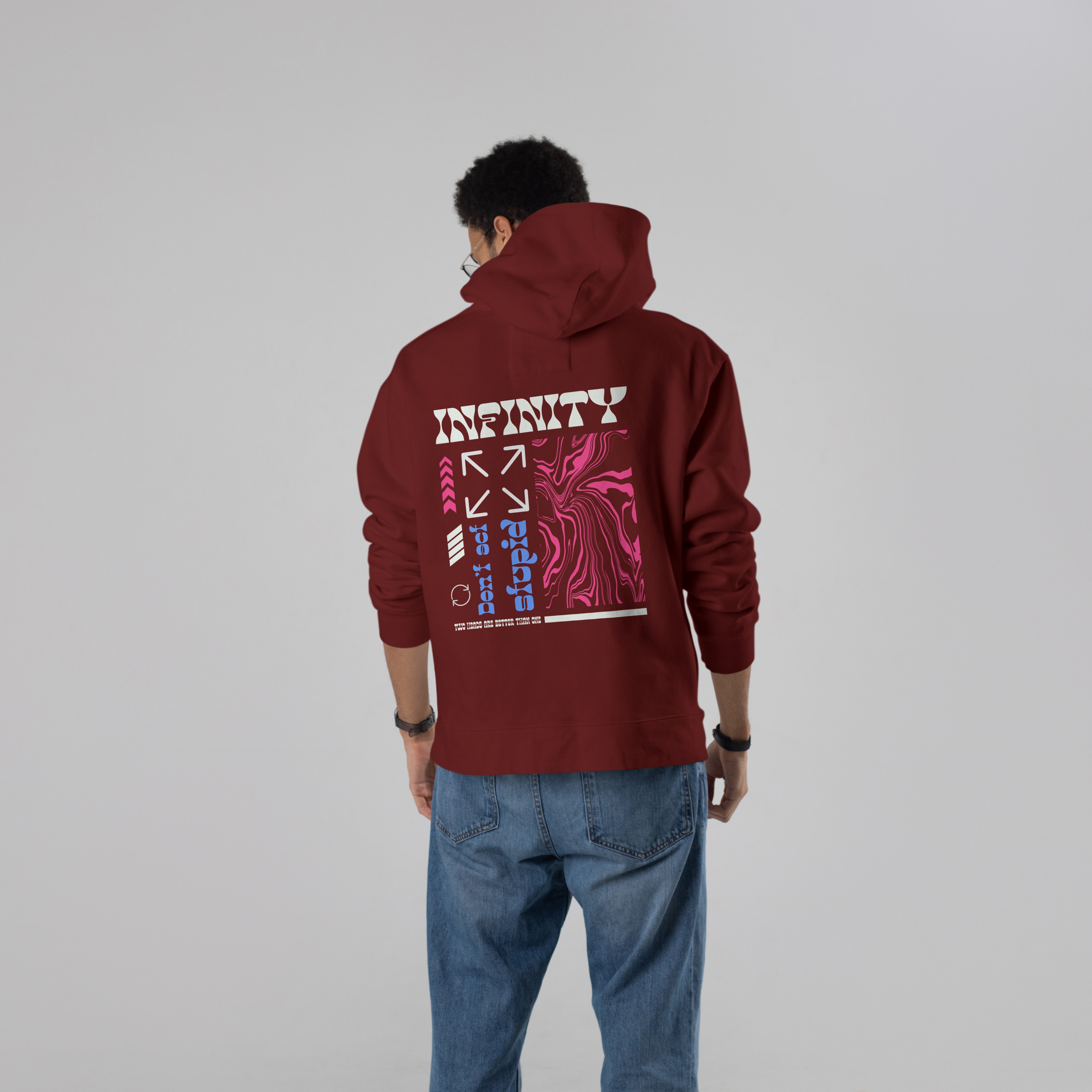 INFINITY Premium Oversized Hoodie (Maroon)