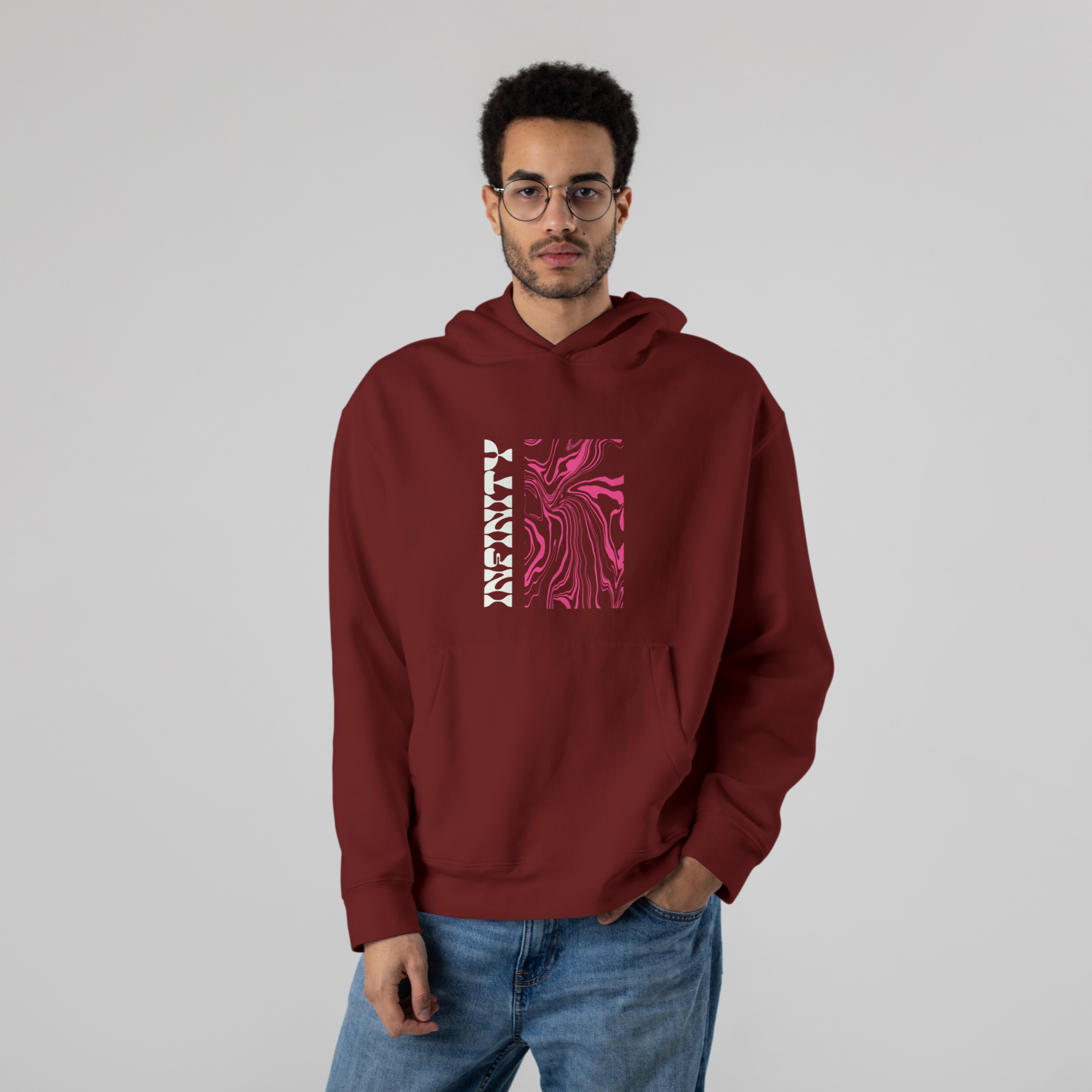 INFINITY Premium Oversized Hoodie (Maroon)