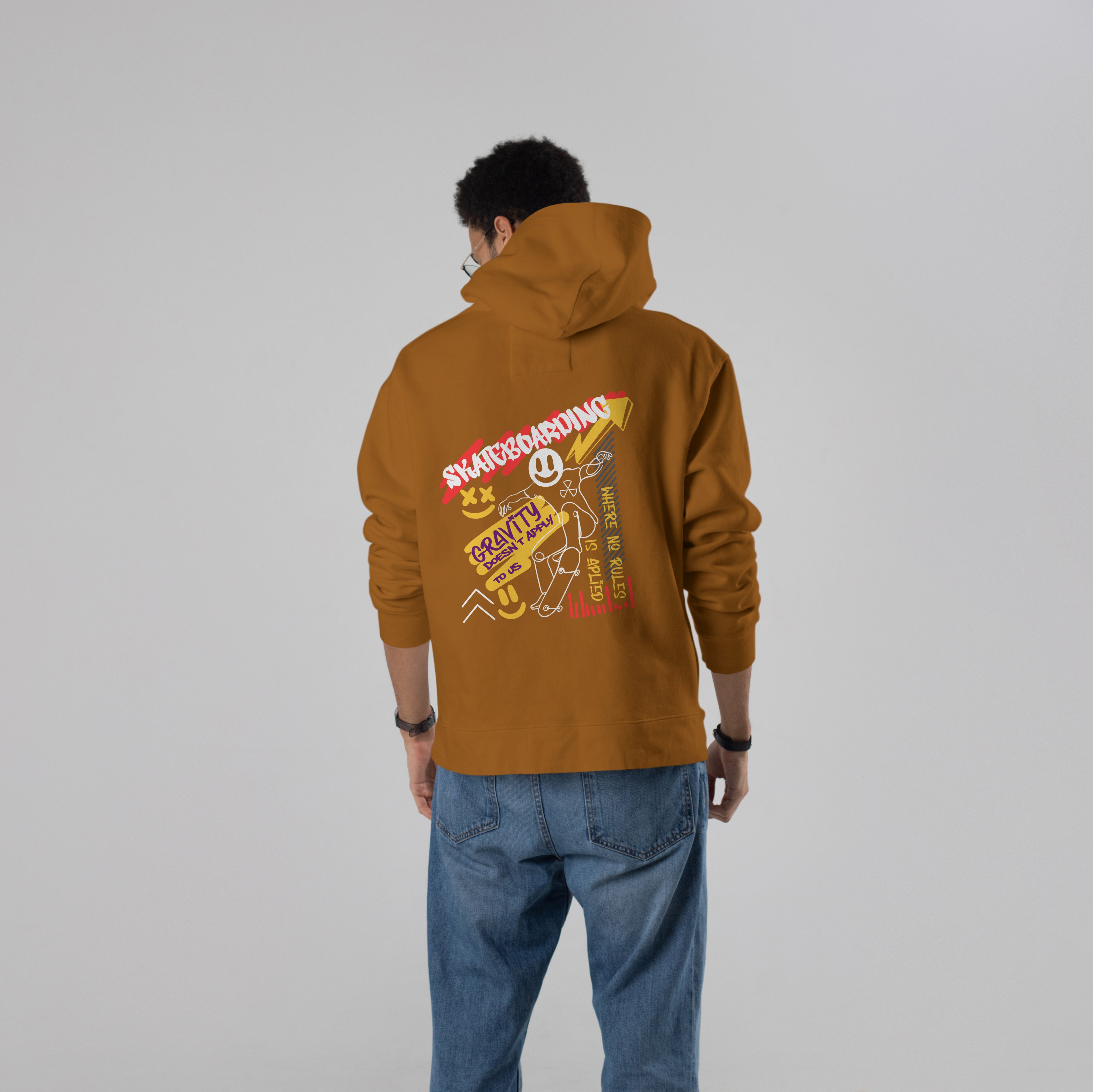 SKATEBOARD Premium Oversized Hoodie (Brown)