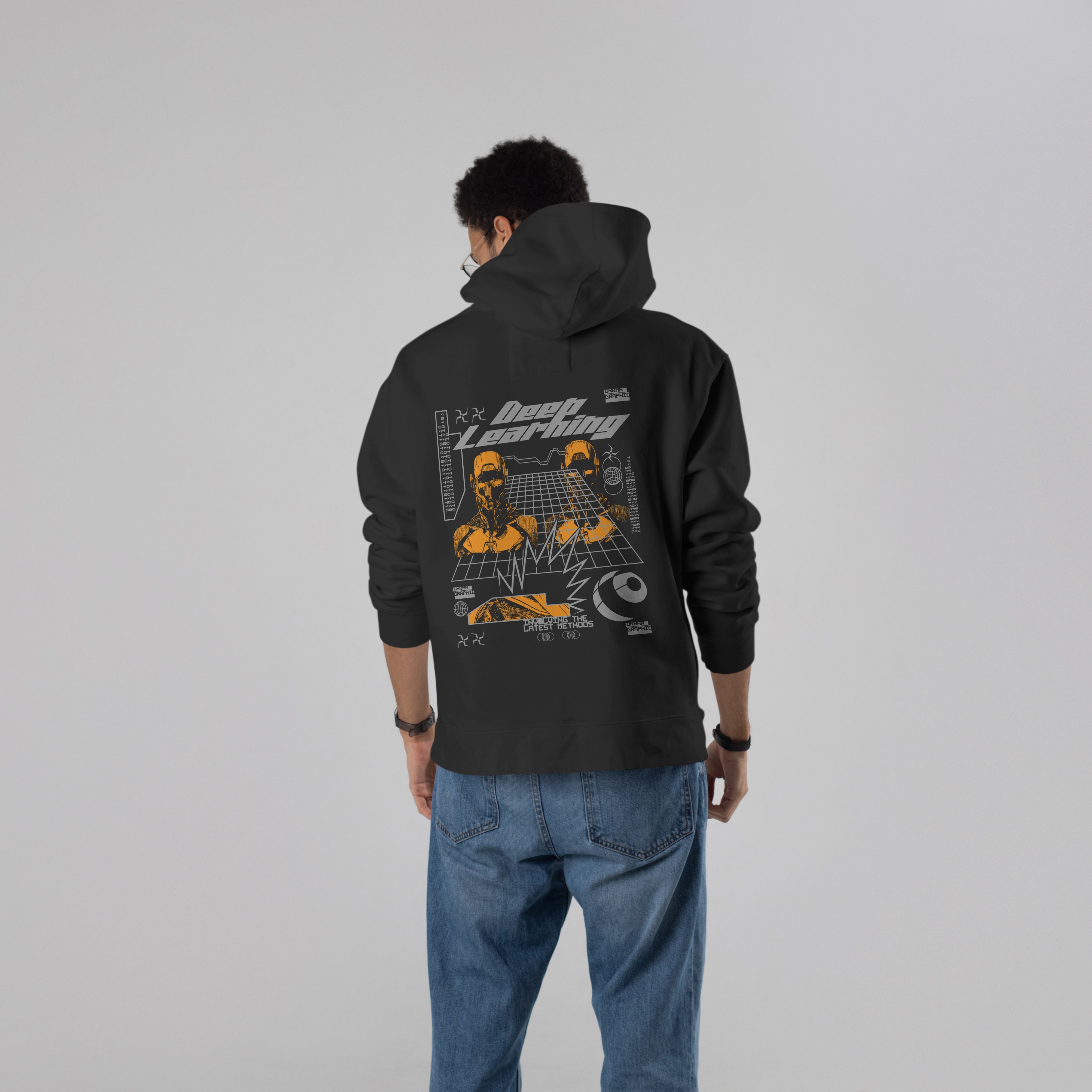 DEEP LEARNING Premium Oversized Hoodie (Black)