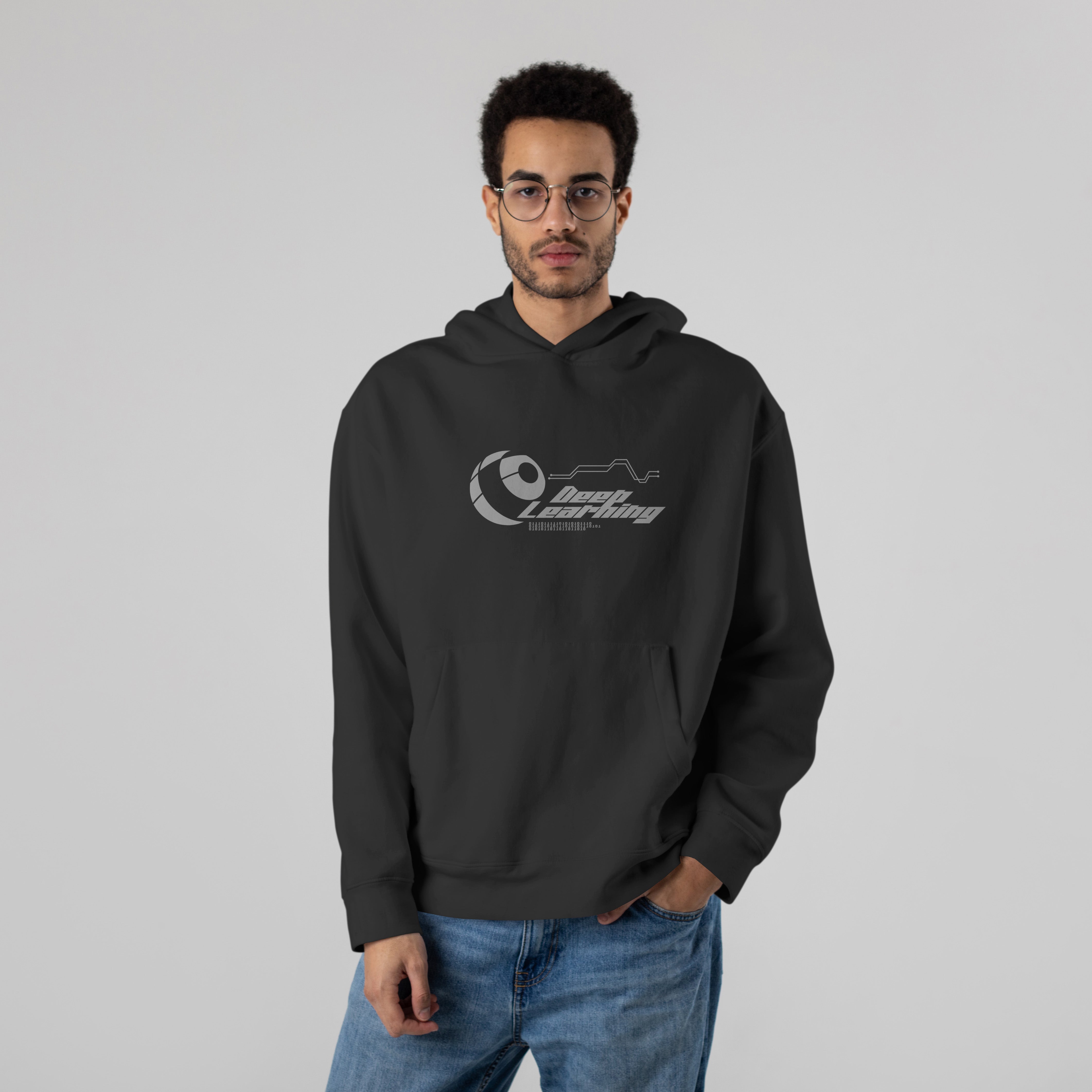 DEEP LEARNING Premium Oversized Hoodie (Black)