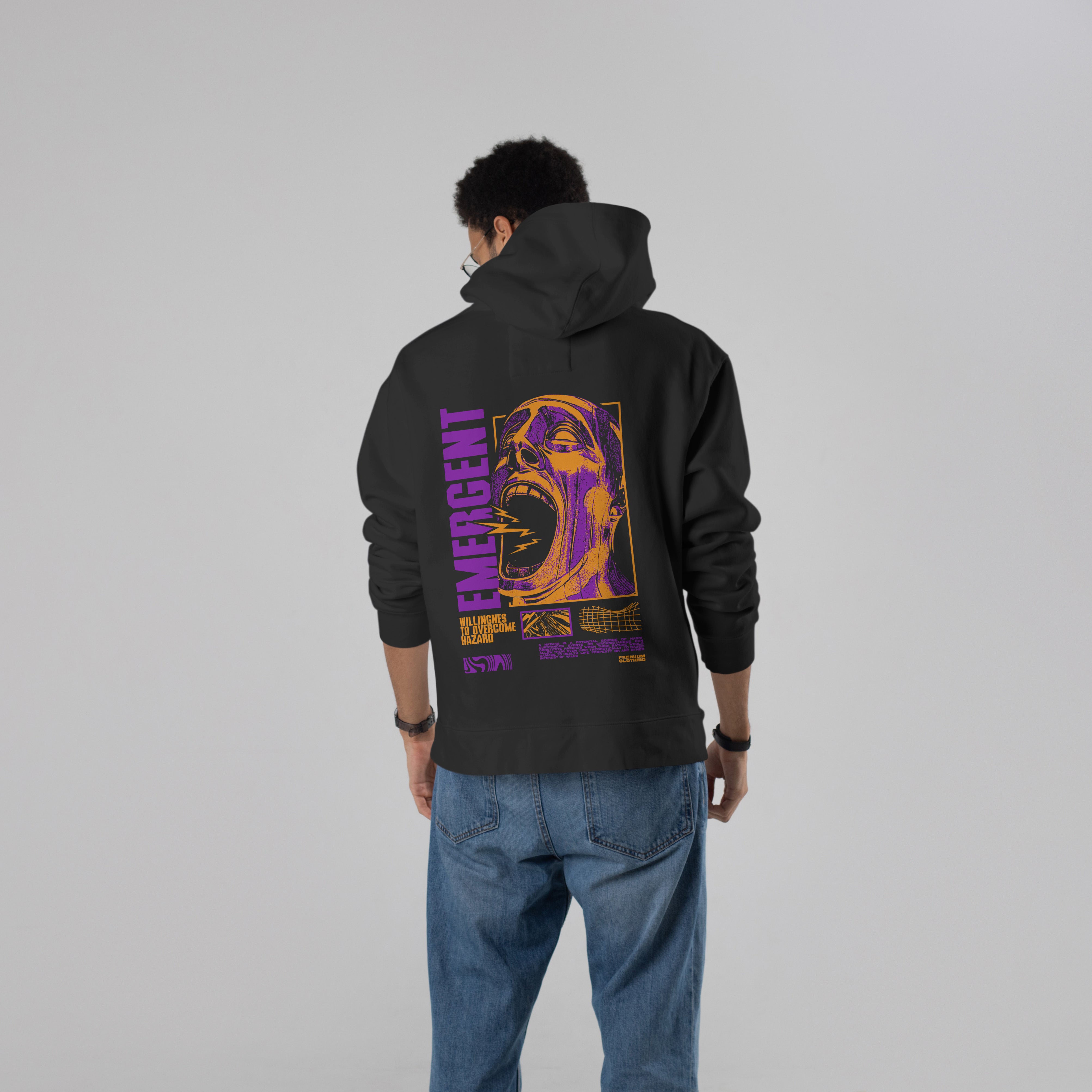 EMERGENT Premium Oversized Hoodie (Black)