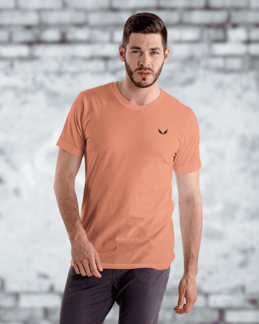UNISEX PURE COTTON Regular Fit Classic Crew T-Shirt (Copper)