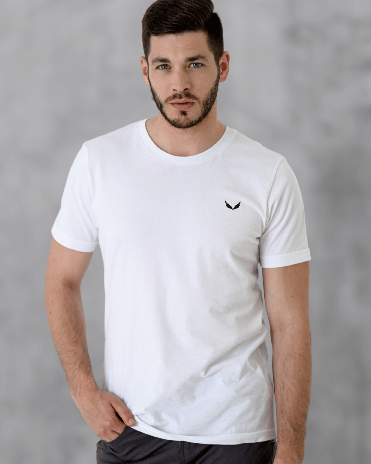 UNISEX PURE COTTON Regular Fit Classic Crew T-Shirt (White)