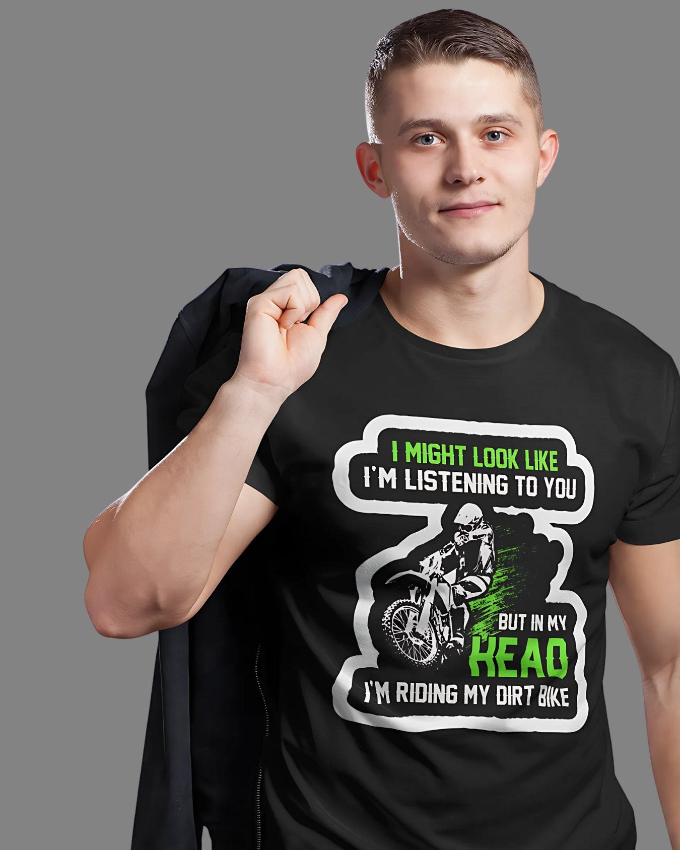 I MIGHT LOOK LIKE I'M LISTENING TO YOU Regular-fit cotton T-Shirt