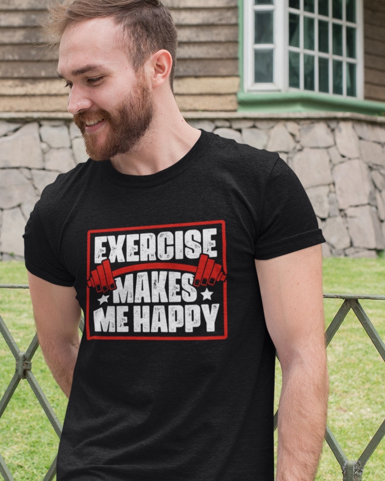 EXERCISE MEKE ME HAPPY Primmum Regular-fit T-Shirt
