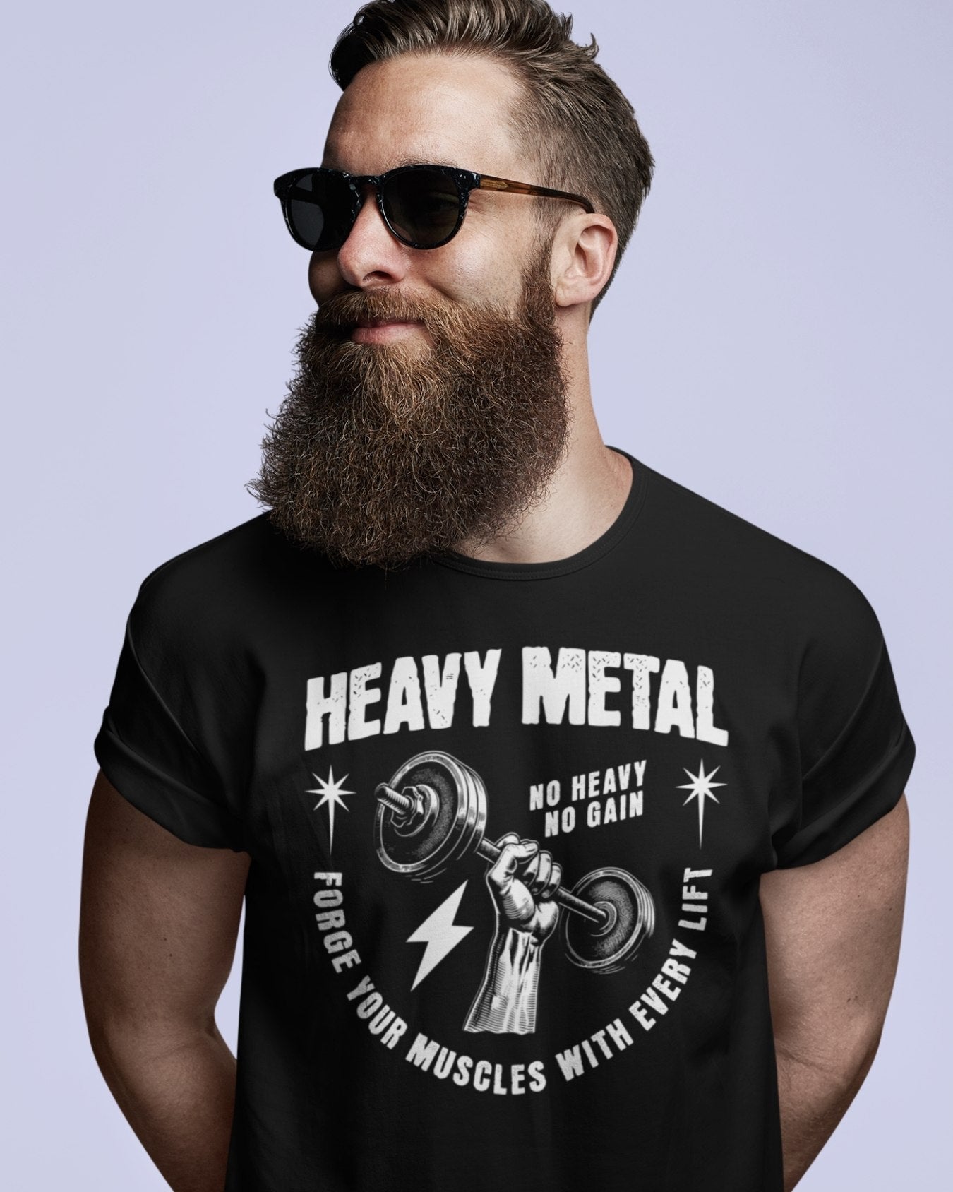 NO HEAVY NO GAIN HEAVY METAL Premium Regular-fit T-Shirt