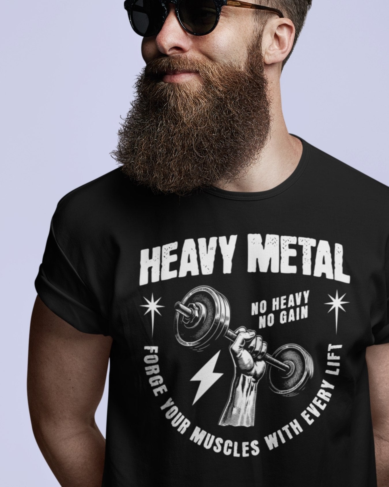 NO HEAVY NO GAIN HEAVY METAL Premium Regular-fit T-Shirt