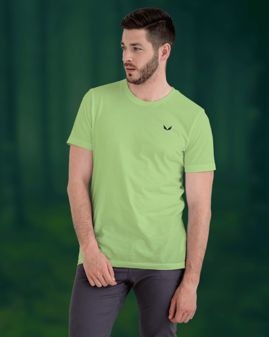 UNISEX PURE COTTON Regular Fit Classic Crew T-Shirt (Jade)