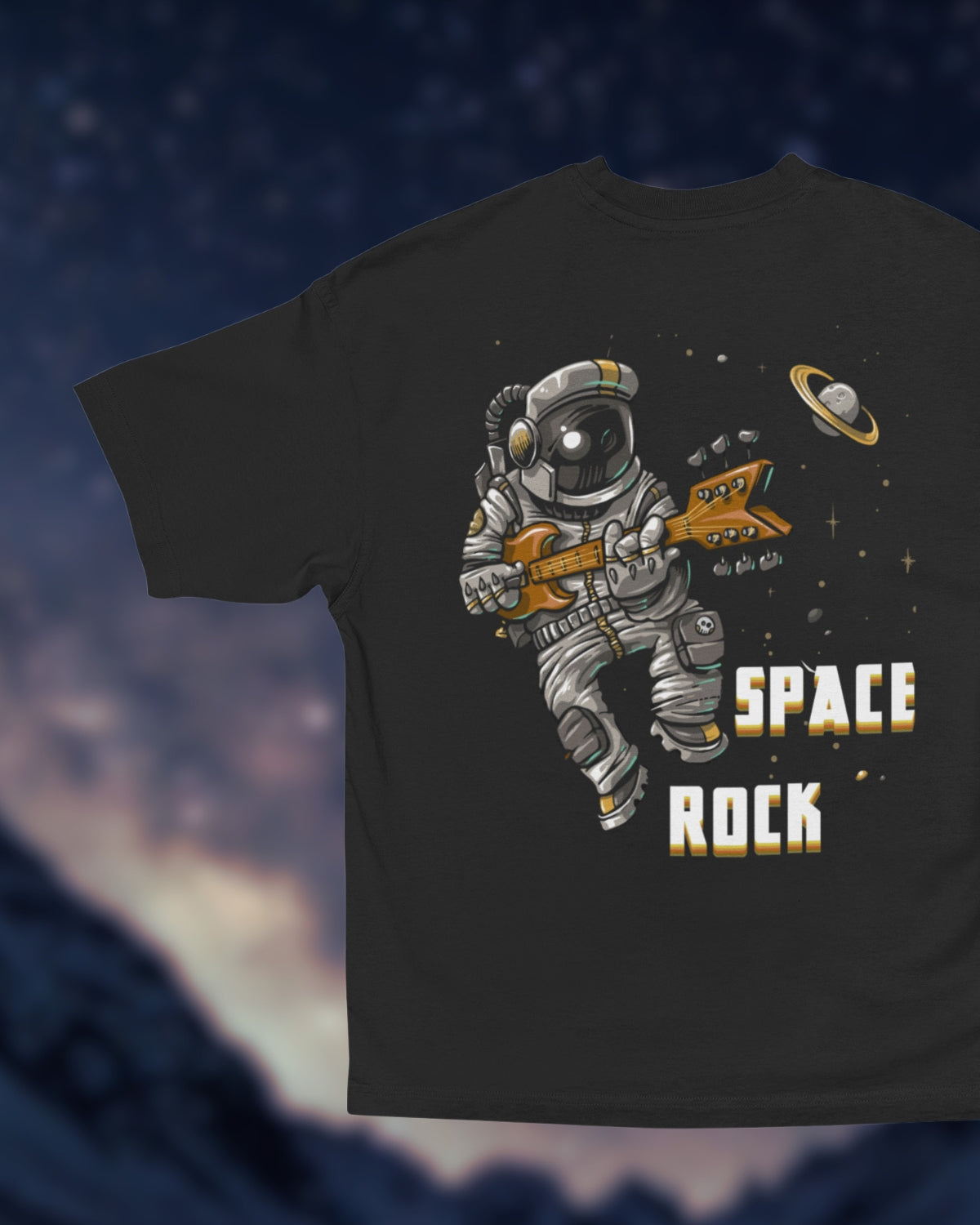 SPACE ROCK Premium Oversized T-shirt (Black)